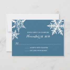 Winterfrostschneeflocken | HochzeitsrSVP RSVP Karte