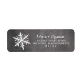 Winterfrostschneeflocken Rücksendeadresse Chalkboa (Vorne)