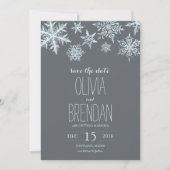 Winterfrostschneeflocken | SAVE THE DATE (Vorderseite)