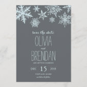 Winterfrostschneeflocken | SAVE THE DATE (Vorderseite)