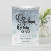 Winterfrostschneeflocken Weihnachts-Party Einladung (Stehend Vorderseite)