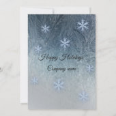 Winterfrostschneeflocken Weihnachts-Party Einladung (Rückseite)