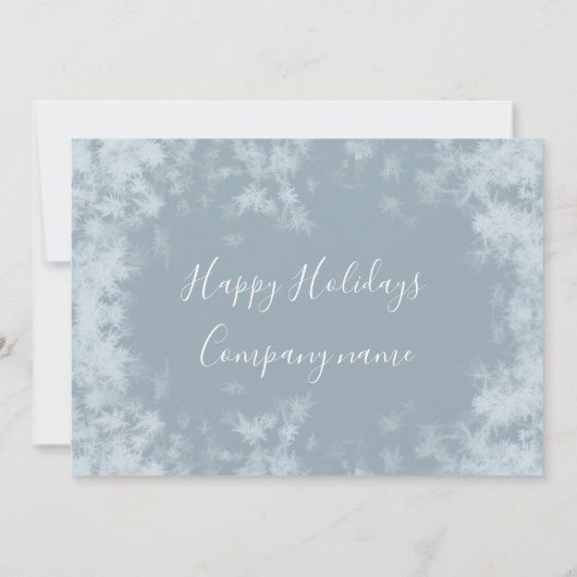 Winterfrostschneeflocken Weihnachts-Party Einladung (Rückseite)