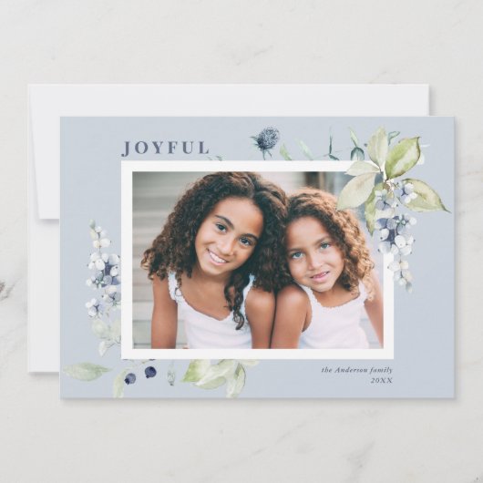 Winterfrüchte Berries Urlaubskarte Feiertagskarte (Vorderseite)