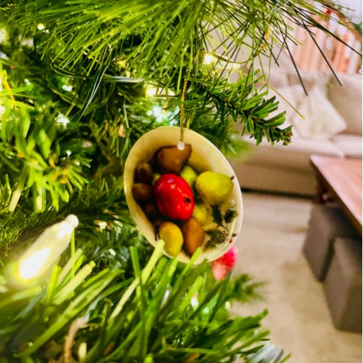 Winterfrüchte - Keramik Ornament