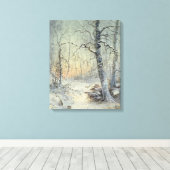 Winterfrühstück Leinwanddruck (Insitu (Holzboden))