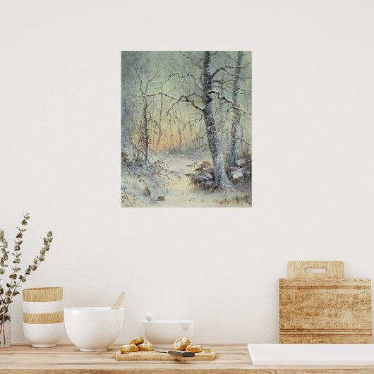 Winterfrühstück Poster (Küche)