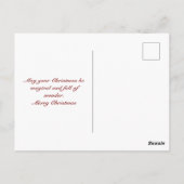 Winterfuchs im magischen Weihnachtswald Postkarte (Rückseite)