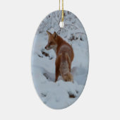 Winterfuchs Keramik Ornament (Rechts)