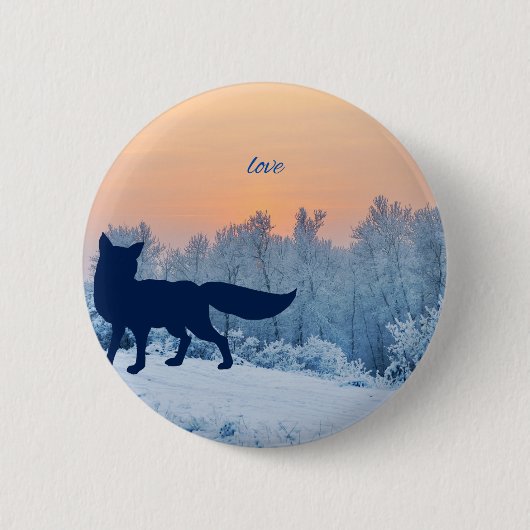 Winterfuchs-Liebe Button (Vorderseite)