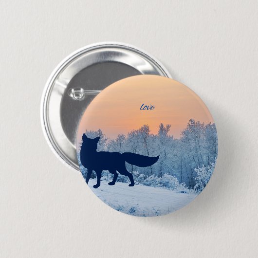 Winterfuchs-Liebe Button (Vorne & Hinten)