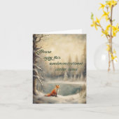 Winterfuchs - Nichtkonfessionelles Gruß für die He Karte (Gelbe Blume)