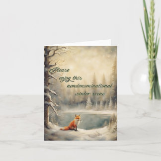 Winterfuchs - Nichtkonfessionelles Gruß für die He Karte