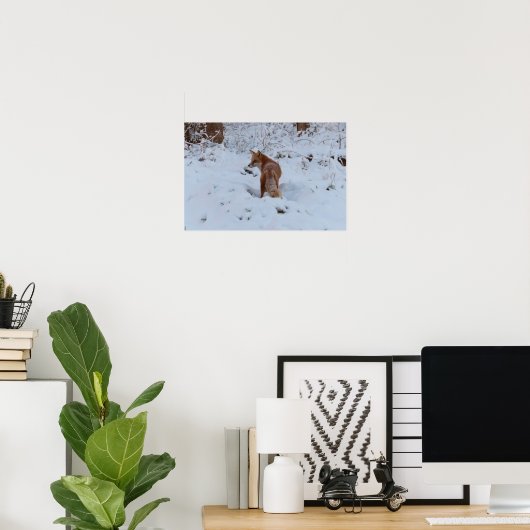 Winterfuchs Poster (Heimbüro)