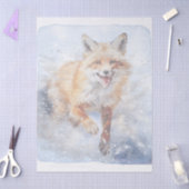Winterfuchs Wasserfarbe Wintermagie Seidenpapier (Basteln)