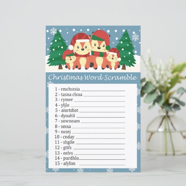 Winterfuchs Weihnachtsspiel (Stehend Vorderseite)