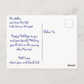 Winterfüchse an einem schneebedeckten Wintertag | Postkarte (Rückseite)