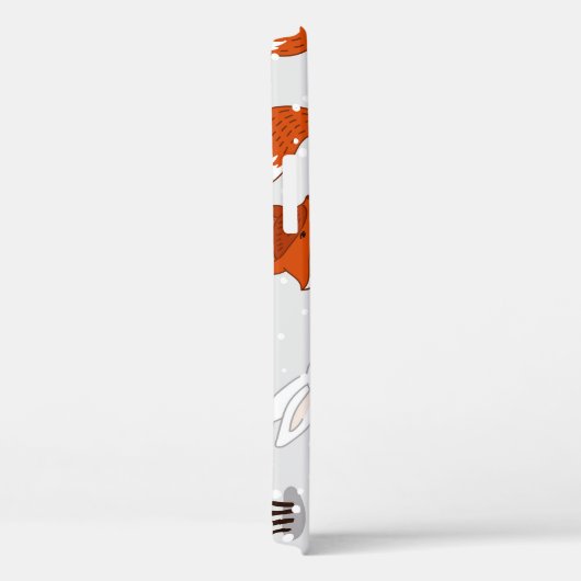 Winterfüchse Bunny Seamless Muster Case-Mate iPhone Hülle (Rückseite / Rechts)