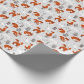 Winterfüchse Bunny Seamless Muster Geschenkpapier (Ecke)