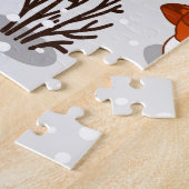 Winterfüchse Bunny Seamless Muster Puzzle (Seite)