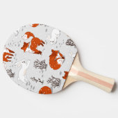 Winterfüchse Bunny Seamless Muster Tischtennis Schläger (Seitenansicht)