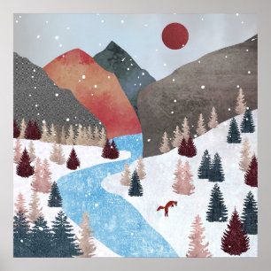 Winterfuchsjagd Poster