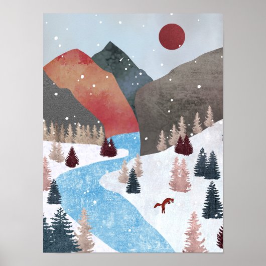 Winterfuchsjagd Poster (Vorne)