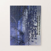 Wintergänse am Michigansee, Mequon in Wisconsin Puzzle (Vertikal)
