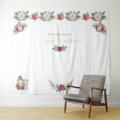 Wintergarland Xmas 16 . Geburtstag Foto Hintergrun Wandteppich (Beispiel (Horizontal))