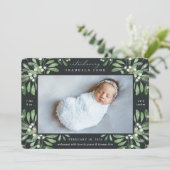 Wintergarten | Ankündigung von Foto zur Geburt (Stehend Vorderseite)