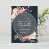Wintergarten | Blumenhochzeit Einladung (Stehend Vorderseite)