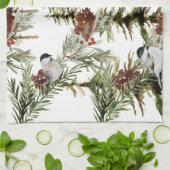 Wintergarten Chickadas Wandern Geschirrtuch (Gefaltet)