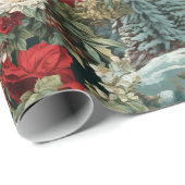 Wintergarten des Weihnachtsmanns II Geschenkpapier (Rolleneckpunkt)