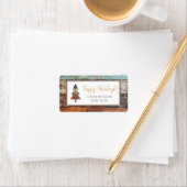 Wintergarten, glückliche Ferien Adressaufkleber (Insitu)