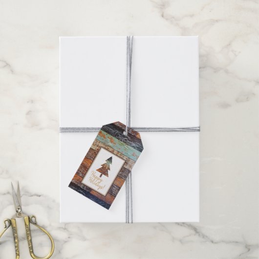 Wintergarten, glückliche Ferien Geschenkanhänger (Mit Garn)