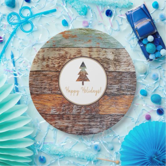 Wintergarten, glückliche Ferien Pappteller (Party)