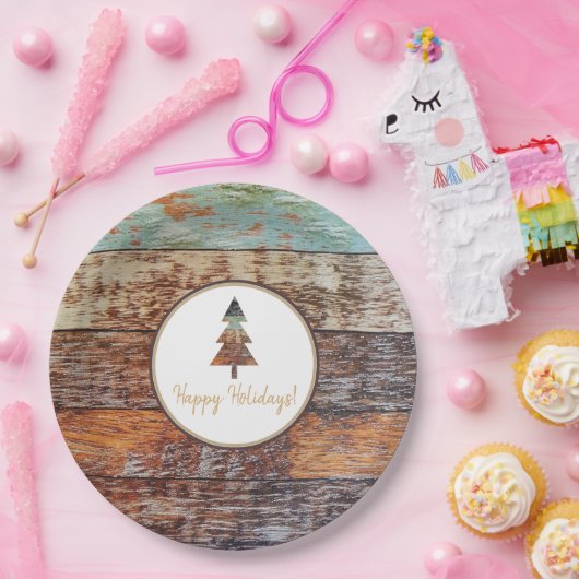 Wintergarten, glückliche Ferien Pappteller (Party)