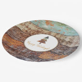 Wintergarten, glückliche Ferien Pappteller (Schrägansicht)