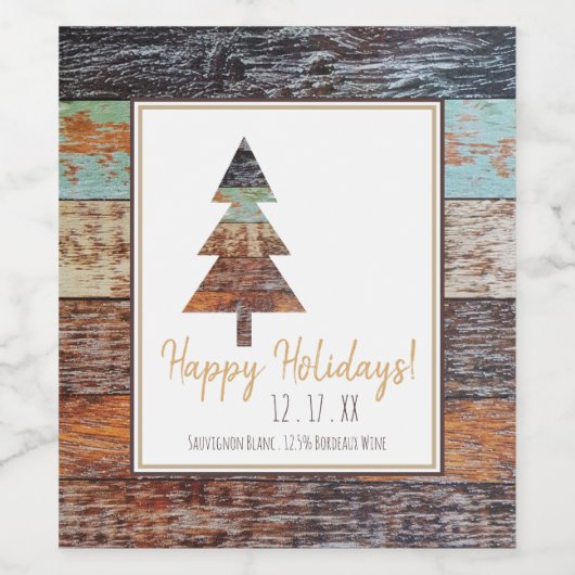 Wintergarten, glückliche Ferien Weinetikett (Einzelnes Label)