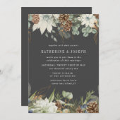 Wintergarten Golden Elegante Hochzeit Einladung (Vorne/Hinten)