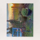 Wintergarten im Sonnenuntergang Puzzle (Vertikal)