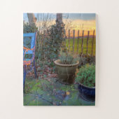 Wintergarten im Sonnenuntergang Puzzle (Vertikal)