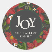 Wintergarten "JOY" Personalisierter Urlaub Runder Aufkleber (Vorderseite)
