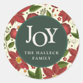 Wintergarten "JOY" Personalisierter Urlaub Runder Aufkleber (Vorderseite)