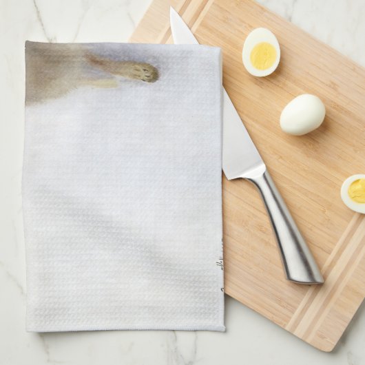 Wintergarten (Rabbit), Bruno Liljefors Geschirrtuch (Viertel Falte)