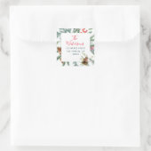 Wintergarten Rahmen Rücksendeadresse Quadratischer Aufkleber (Tasche)