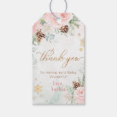 Wintergarten Rosa Geburtstag vielen Dank Geschenkanhänger (Vorderseite)