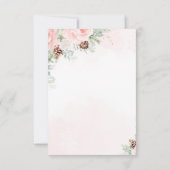 Wintergarten Rosa Geburtstag vielen Dank Karte (Rückseite)