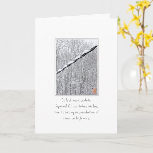 Wintergarten Snow on Cables Karte (Gelbe Blume)