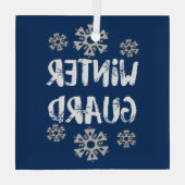 Wintergarten Snowflake Ornament Aus Glas (Rückseite)